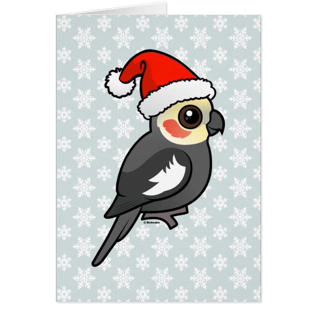 Cockatiel Santa OBS Kort (Framsidan)
