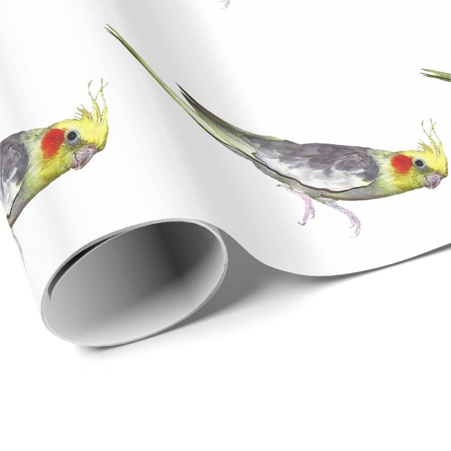 Cockatiel som slår in papper presentpapper (Rullad Hörn)