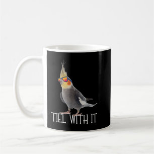Cockatiel Teil with it Grått Bird Owner - Tiel wit Kaffemugg