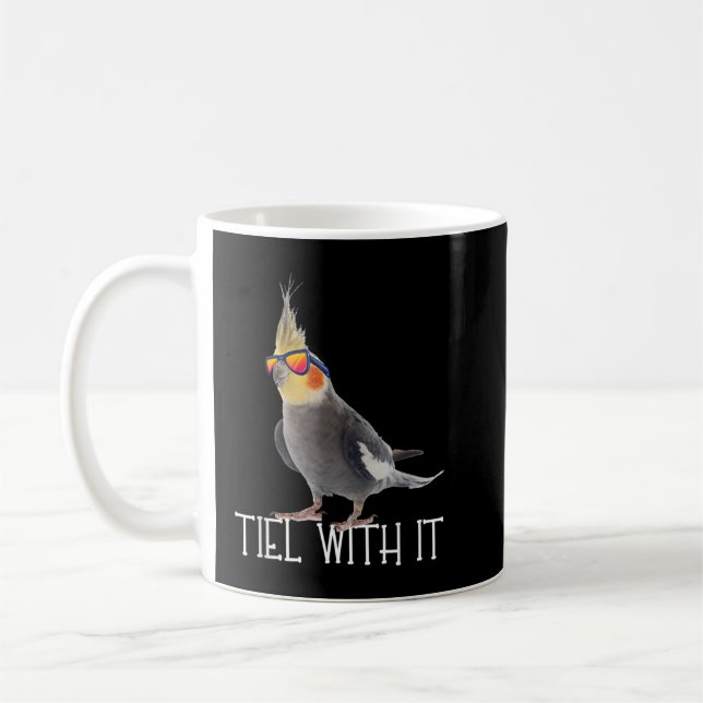Cockatiel Teil with it Grått Bird Owner - Tiel wit Kaffemugg (Vänster)