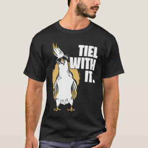 Cockatiel Tiel med den Coolan Sunglass Bird för Pa T Shirt