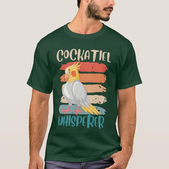 Cockatiel Whisperer Cockatiels Parakeet Birds fami T Shirt (Framsida)