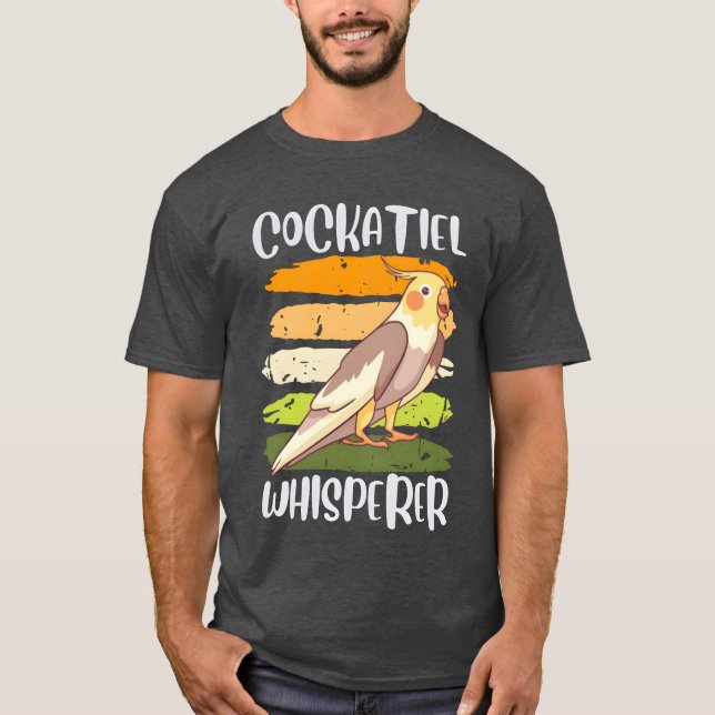 Cockatiel Whisperer Cockatiels Parakeet Birds-gåva T Shirt (Framsida)