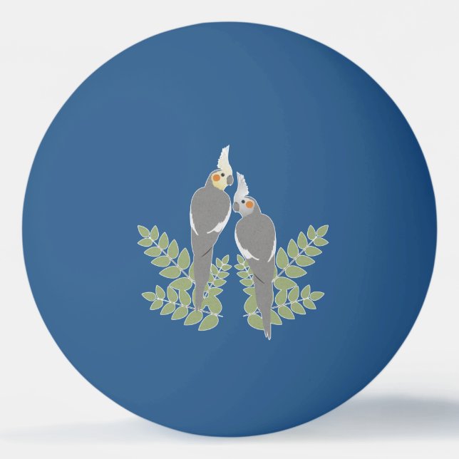 Cockatielen kopplar ihop pingisboll (Framsidan)
