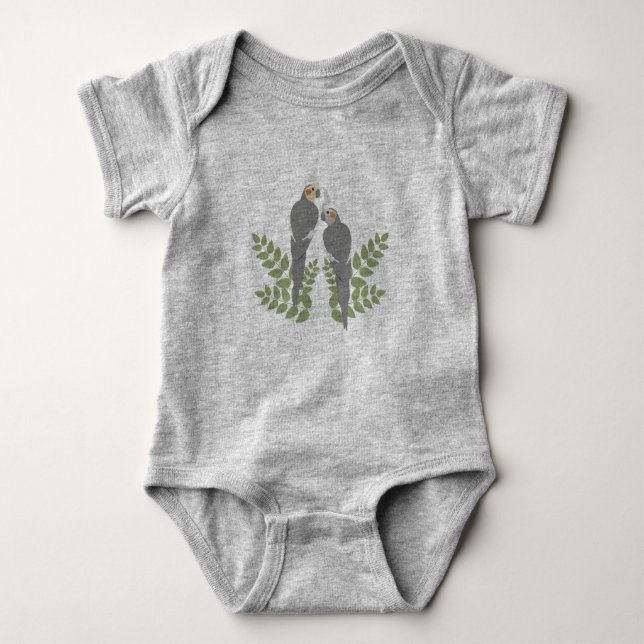 Cockatielen kopplar ihop t-shirt (Framsida)