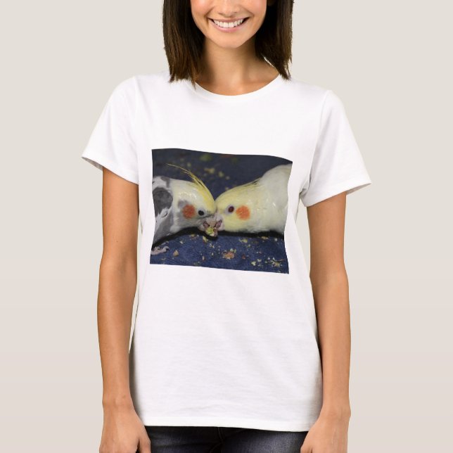 Cockatielkärlek T Shirt (Framsida)