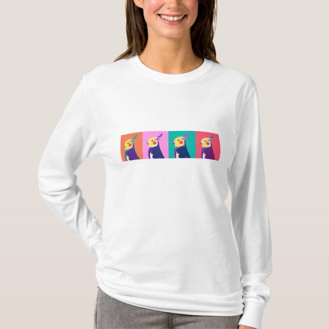 Cockatielpopkonst Tee Shirt (Framsida)