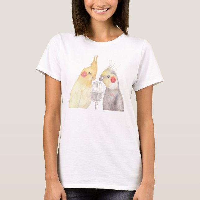Cockatiels för gåva för älskare för t shirt (Framsida)