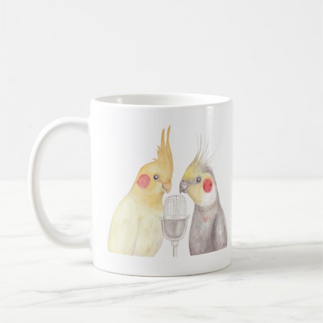 Cockatiels rånar den roliga Cockatielgåvan för Kaffemugg (Vänster)