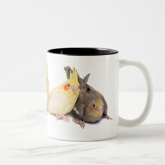 Cockatiels Två-Tonad Mugg (Höger)