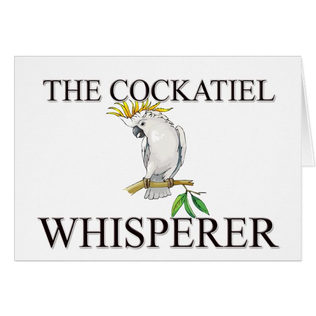 Cockatielwhispereren Hälsningskort (Framsidan Horizontal)