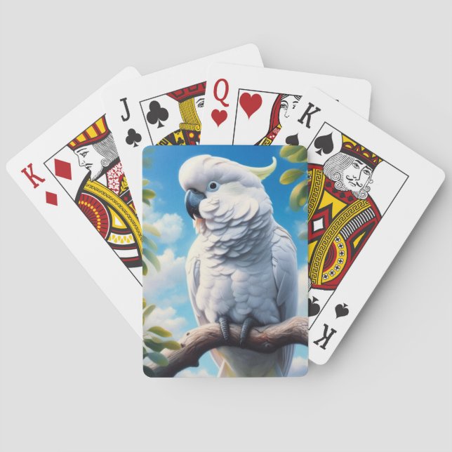 Cockatoo art casinokort (Baksidan)