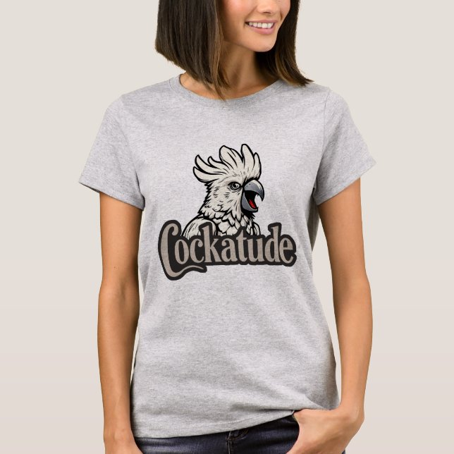 Cockatoo Attitude "Cockatude" Kvinnor T Shirt (Framsida)