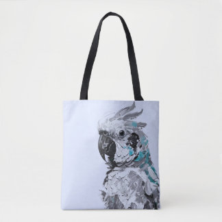 Cockatoo Blue Tote Bag Tygkasse