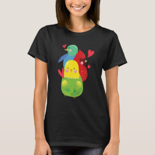 Cockatoo Exotic Bird Parrot Budgerigar Kärlek T Shirt