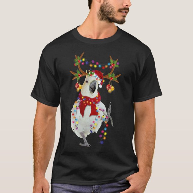 Cockatoo Gorgous Reindeer Julgran Light Xm T Shirt (Framsida)
