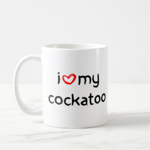 cockatoo-hjärta kaffemugg