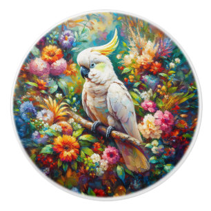 Cockatoo med färgade blommor knopp