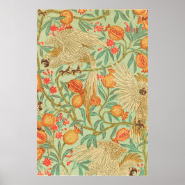 Cockatoo och granatantik utskrift poster