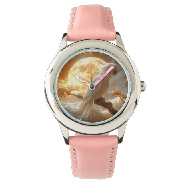 Cockatoo Parrot Fantasy Dreamscape Armbandsur (Framsida)