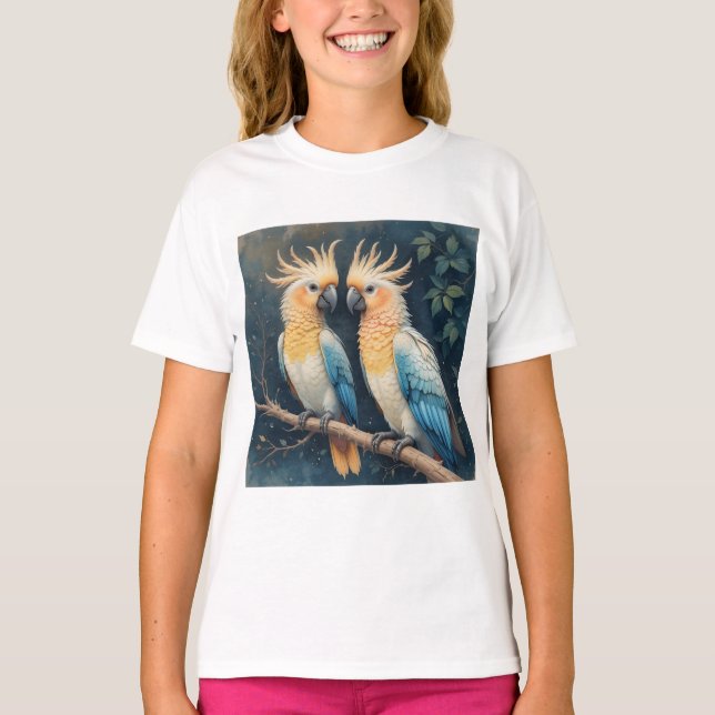 Cockatoo Parrot par T Shirt (Framsida)