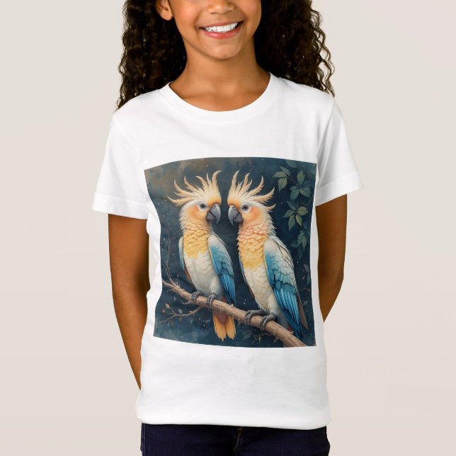 Cockatoo Parrot par T Shirt (Framsida)