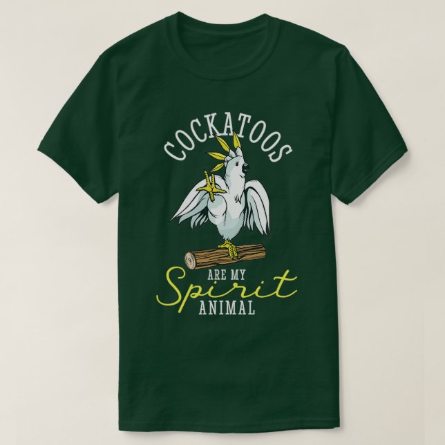 Cockatoo Parrot Spirit Animal Funny T Shirt (Design framsida)