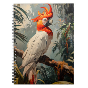 Cockatoo Porträtt Vintage Anteckningsbok