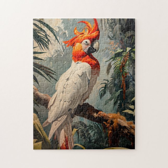 Cockatoo Porträtt Vintage Pussel (Vertikal)