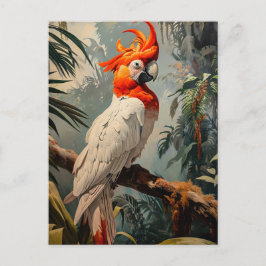 Cockatoo Porträtt Vintage Vykort