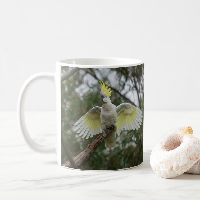 Cockatoo Spreading Vingar Bird Australia Kaffemugg (Med munk)