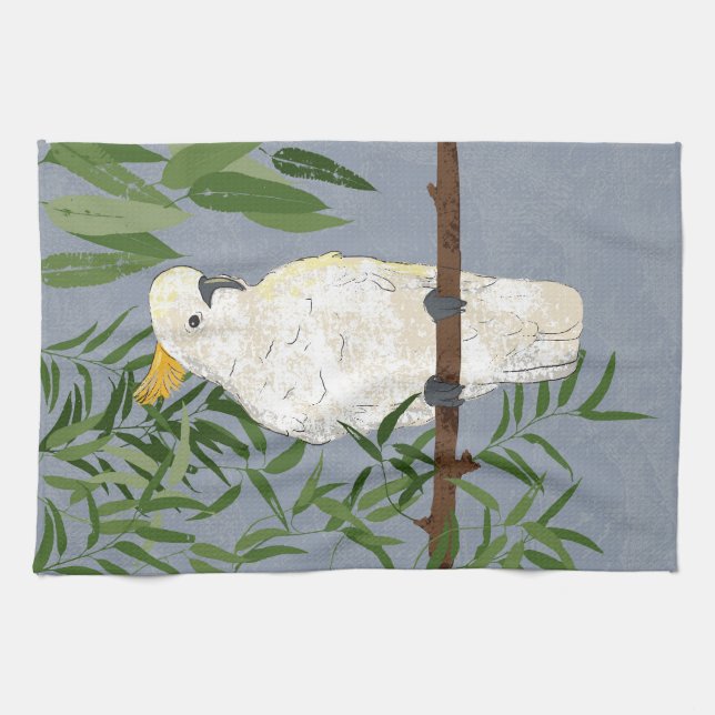 Cockatoo tetowel kökshandduk (Horisontell)
