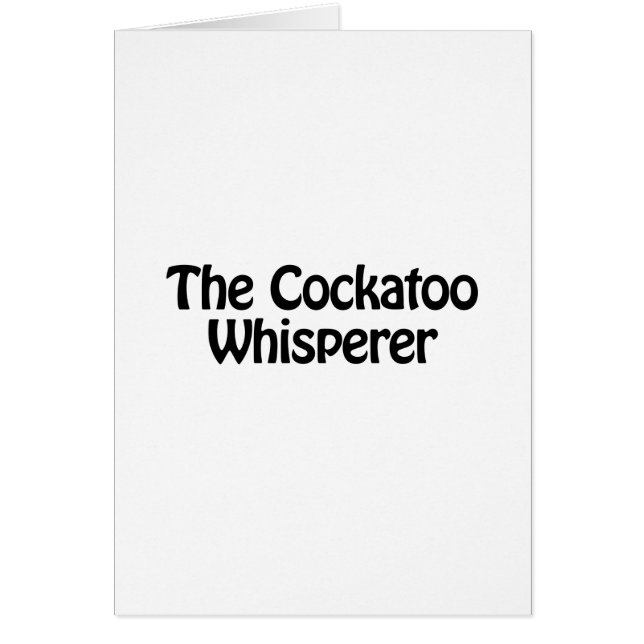 cockatoo-viskare hälsningskort (Framsidan)