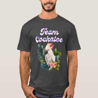 Cockatooeam Cockatoo Bird Älskare Parrot Owers ret T Shirt