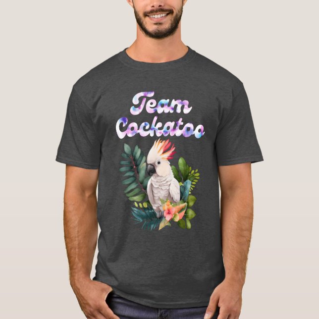 Cockatooeam Cockatoo Bird Älskare Parrot Owers ret T Shirt (Framsida)