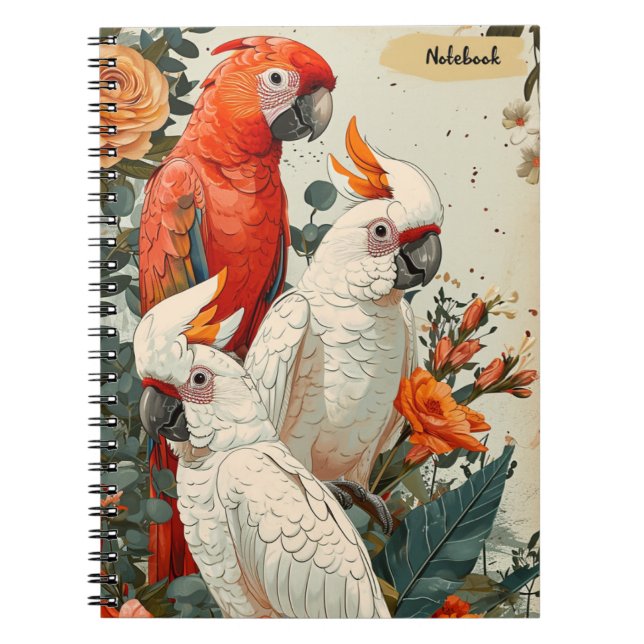 Cockatoos vintage anteckningsbok (Framsidan)