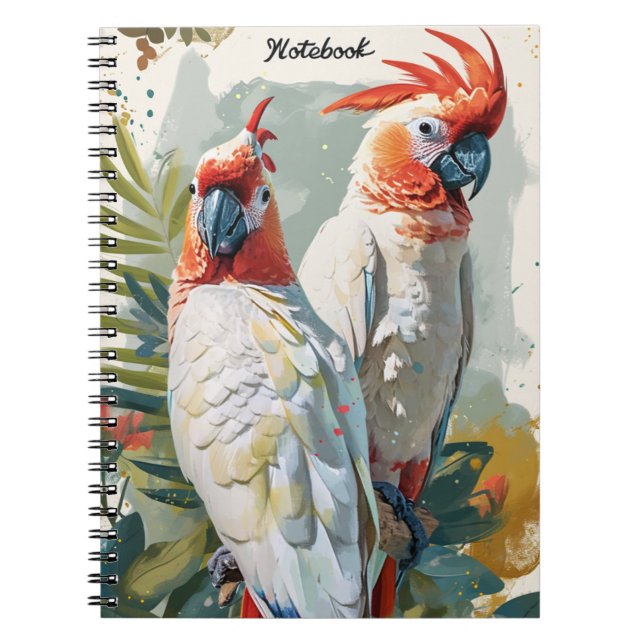 Cockatoos Vintage Anteckningsbok (Framsidan)