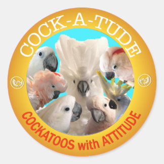 Cockatude Stickers Runt Klistermärke