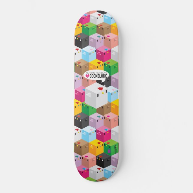 Cockblock däck mini skateboard bräda 18,5 cm (Framsida)