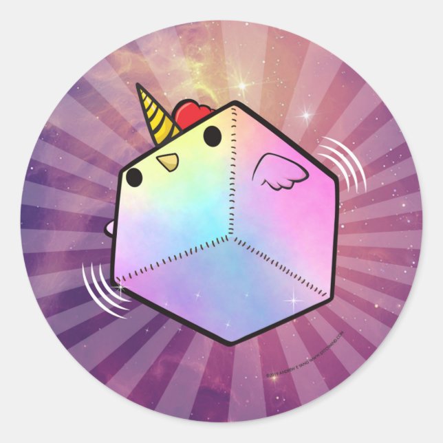 Cockblock Sticker Runt Klistermärke (Framsida)