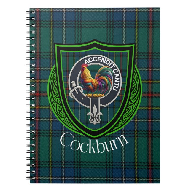 Cockburn Scottish Clan Tartan & Crest Anteckningsbok (Framsidan)