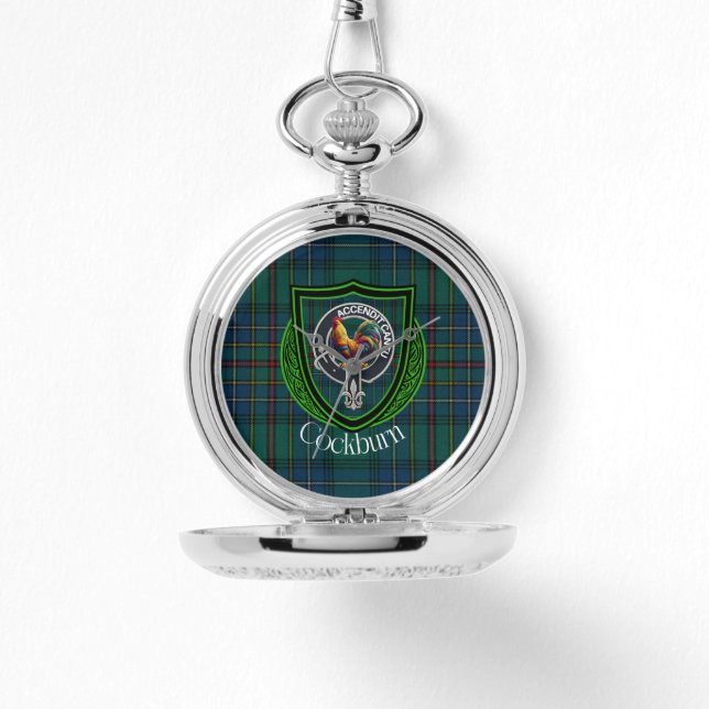 Cockburn Scottish Clan Tartan & Crest Armbandsur (Framsida)