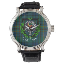 Cockburn Scottish Clan Tartan & Crest Armbandsur