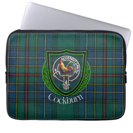 Cockburn Scottish Clan Tartan & Crest Laptop Fodral