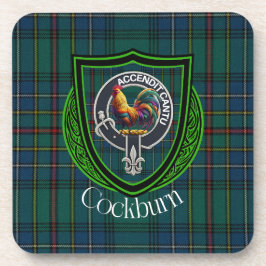 Cockburn Scottish Clan Tartan & Crest Underlägg