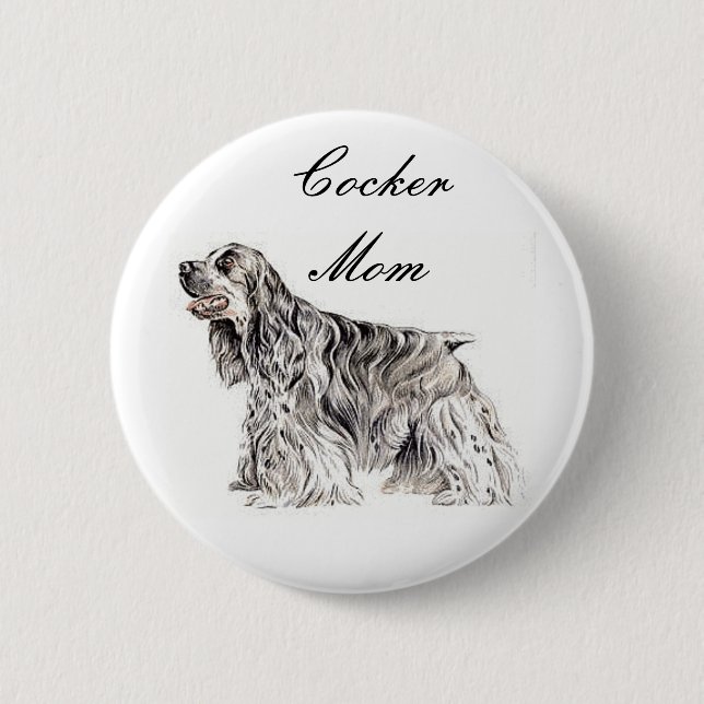 Cocker Mamma, Amerikansk Cocker Spaniel Knap Knapp (Framsida)