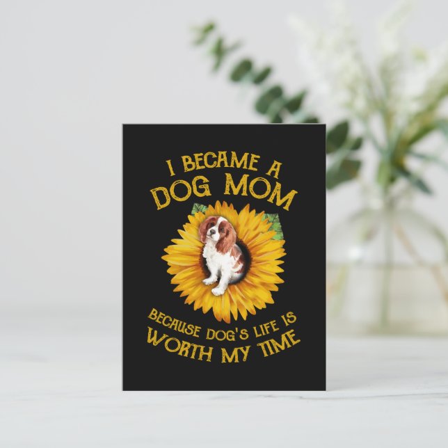 Cocker Solros Hund liv är värt min tid Hundar Vykort (Stående Fram)