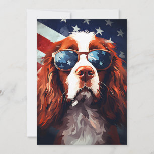 Cocker Spain 4:e juli Independence day Julkort