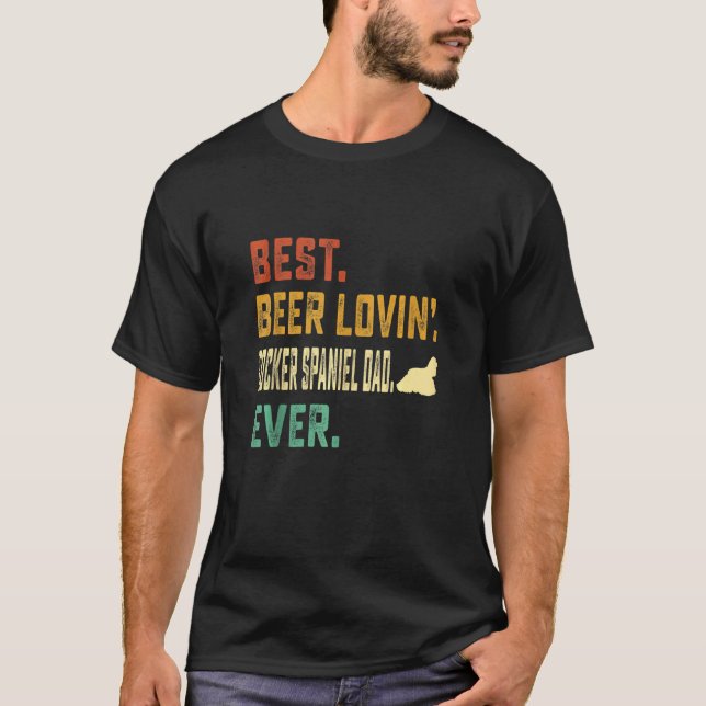 Cocker Spain Älskare Best Beer Loving Cocker Span T Shirt (Framsida)