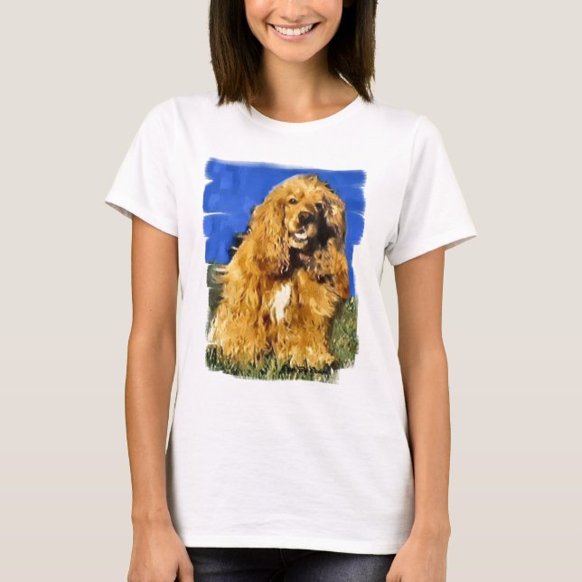 Cocker Spain Art Gifts T Shirt (Framsida)